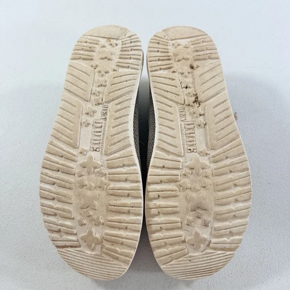 Hey Dude Wally Sox Stone White Men's Casual Loafer Slip On‎ Shoes Size 10